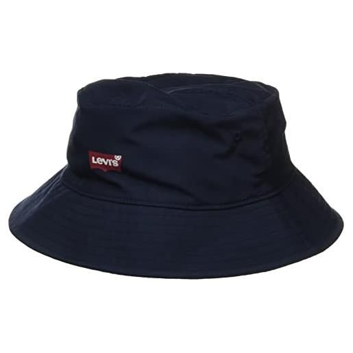 Levi's mid batwing packable bucket hat cappello a falda larga, blu navy, l uomo