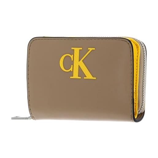 Calvin Klein ckj sleek med zip around solid wallet travertine