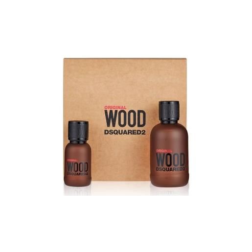Dsquared wood original pour homme cofanetto 100 ml, 30 ml eau de parfum