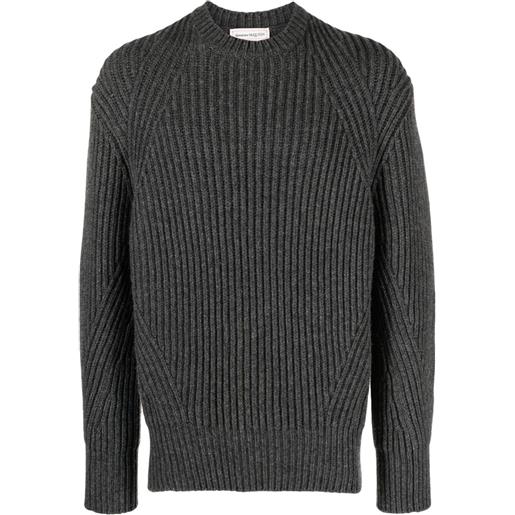 Alexander McQueen maglione a coste - grigio