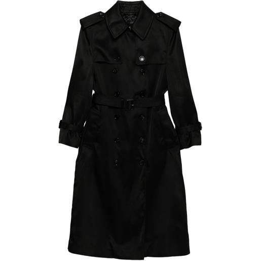 TOM FORD trench con colletto in pelle - nero