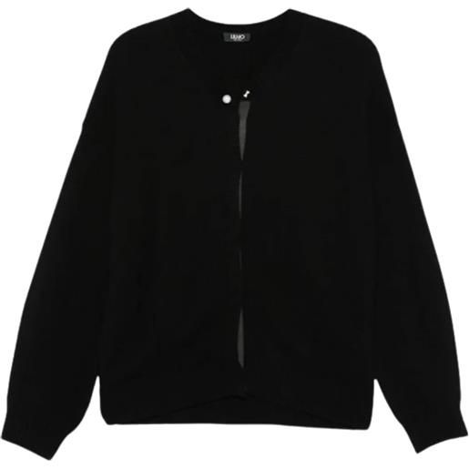 Liu Jo cardigan donna in lana con spilla nero xs