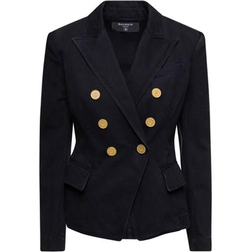 Balmain double-breasted denim blazer