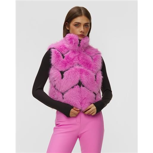 Sportalm gilet di pelliccia rosa da donna Sportalm
