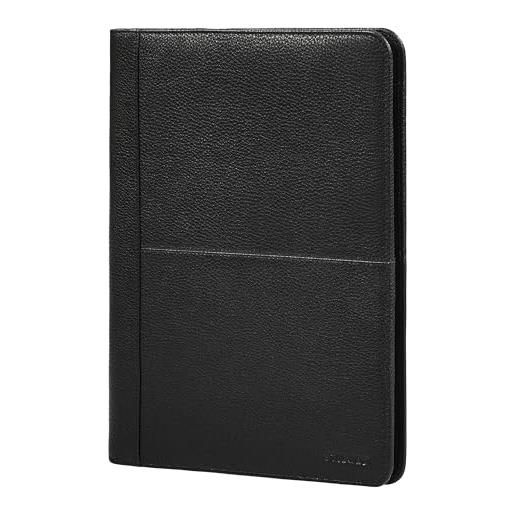 STILORD 'emery' cartella portadocumenti a4 vera pelle organizer business con 9 scomparti per carte cartellina porta documenti cuoio autentico per ufficio riunioni lavoro, colore: nero