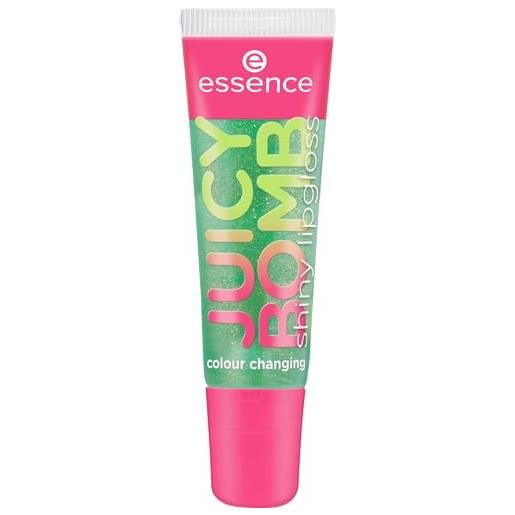 Essence juicy bomb lucidalabbra, n. 107, verde, lucido, fresco, brillante, vegano, senza conservanti, parabeni e particelle di microplastica, confezione da 3 (3 x 10 ml)