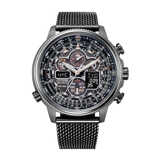 Citizen orologio analogico eco-drive uomo con cinturino in acciaio inossidabile jy8047-81e