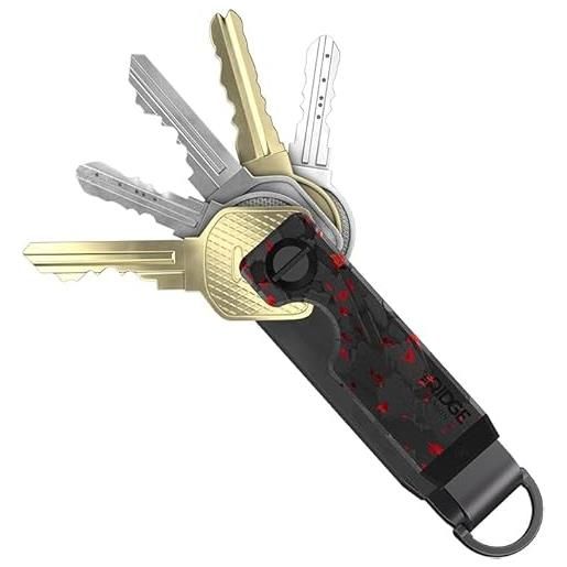 sourcing map Portachiavi in pelle con clip per auto con anello