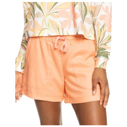 Roxy another kiss pantaloncini, beige, s donna