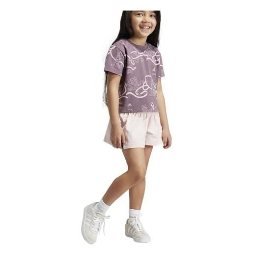 adidas disney minnie and daisy tee set completi, shafig/sapime, 4-5 years bambine e ragazze