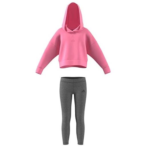 adidas g hood fl ts tuta, rosa, 8 anni bambine e ragazze