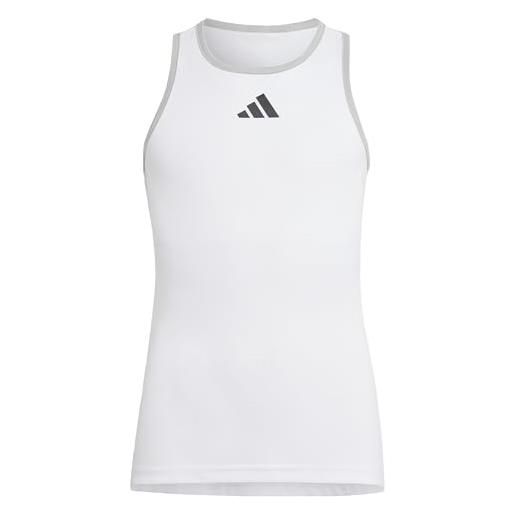 adidas bambina club tank top, white, 13-14 years