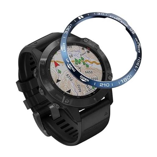 DASEB anello antigraffio per garmin fenix 5 plus 6 pro 6x sapphire watch lunetta anello in metallo smart watch cassa in acciaio inossidabile (colore: e, dimensioni: per fenix 6x-6x pro)