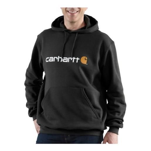 Carhartt, herren, weites, mittelschweres sweatshirt mit logo-grafik, schwarz, xl
