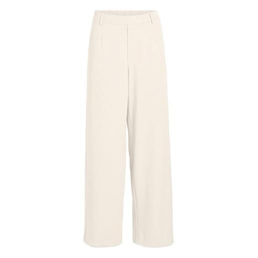 Vila vivarone hw wide pant-noos - pantaloni da donna, egret, 42