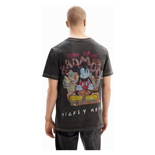 Desigual ts_mickey bad mood t-shirt, nero, xxl uomo