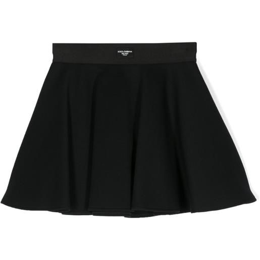 Dolce & Gabbana Kids minigonna plissettata con applicazione - nero