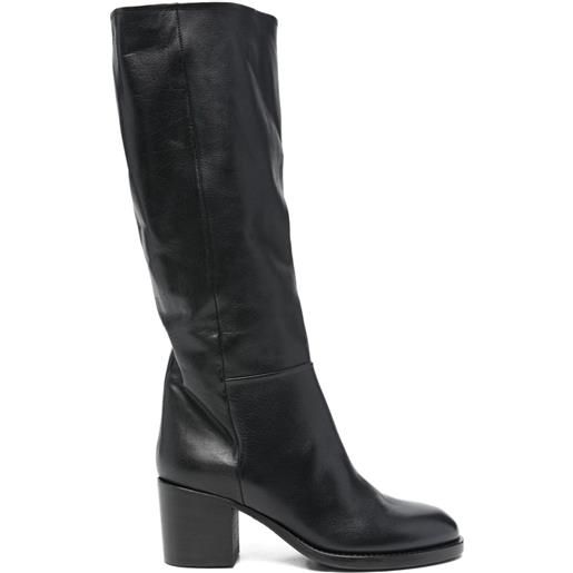 Pantanetti stivali in pelle - nero