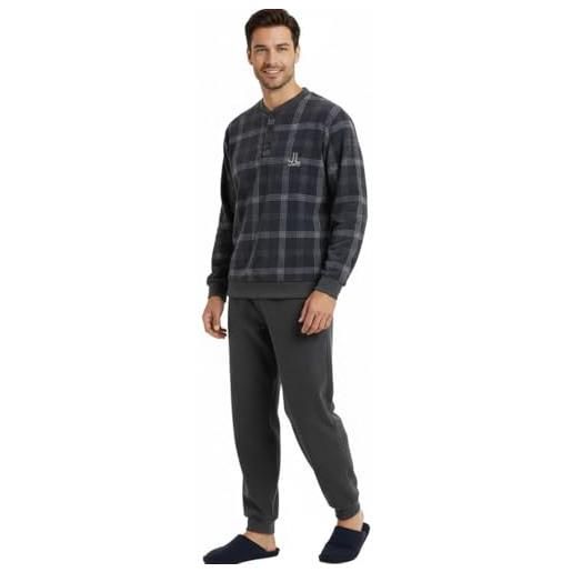 Lazy One Pantaloni Pigiama In Pile Uomo - Bear Essentials, Fantasia Invernale, Taglia X-Large, 100% Poliestere, Vita Elastica Con Bottone - 4