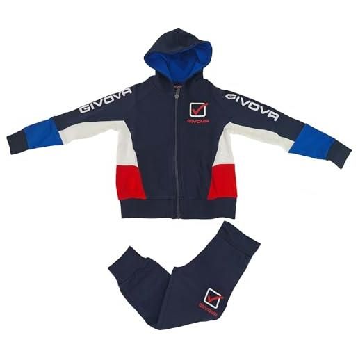 GIVOVA tuta full zip con cappuccio bambino blu 3 anni