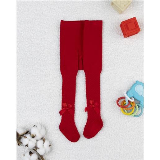 Prénatal collant rossi bambina con fiocco