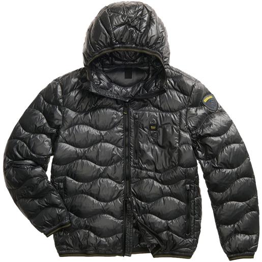 BLAUER piumino con cappuccio ad onde wawe