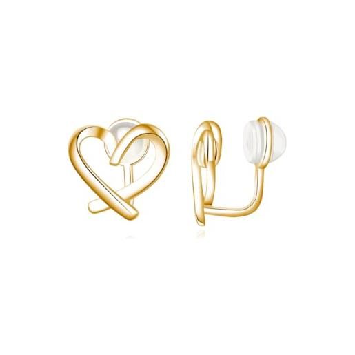 Reffeer Orecchini A Cuore In Argento 925 – Asimmetrici Con Zirconi – Ipoallergenici – Confezione Regalo Con Panno