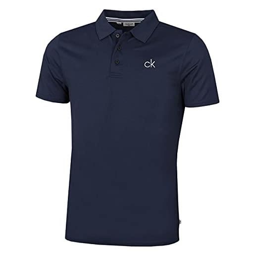 Calvin Klein 2025 polo da golf da uomo central eco light wicking - marina - m