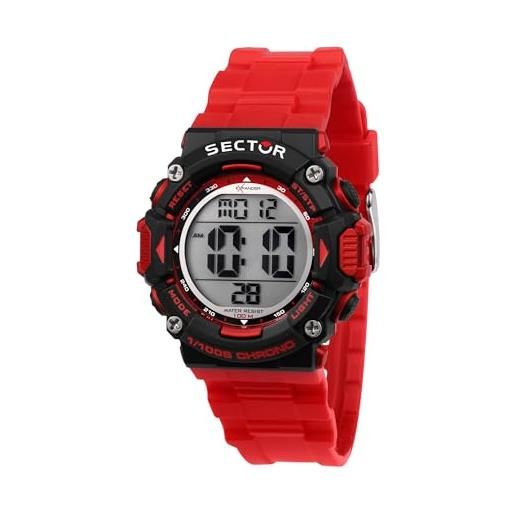 Orologio Digitale Uomo Sector EX-39 R3251547001 - Quarzo, Cassa 44mm, Cinturino In Plastica, Impermeabile 10 ATM