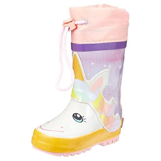 Playshoes stivali di gomma con coulisse unisex - bambini e ragazzi, squalo, 25 eu