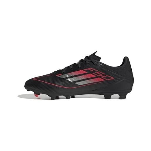 adidas unisex - adulto f50 league football boots fg/mg, core black/iron metallic/lucid red, 46 eu