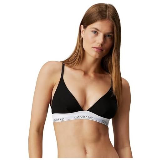 Calvin Klein donna reggiseno a triangolo triangle unlined non foderato, nero (black), xs