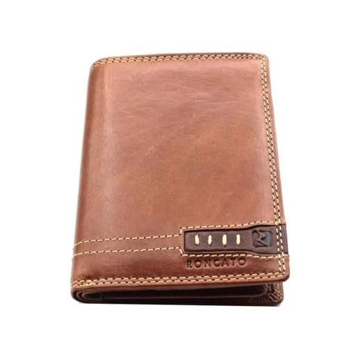Portafoglio Slim Uomo In Pelle RFID R Roncato 28872-288 Moro