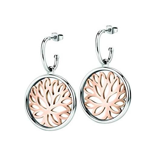 Morellato orecchini da donna, collezione loto, in acciaio - satd08