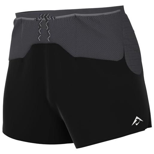 Nike shorts dri-fit da running con slip foderati 13 cm trail second sunrise - uomo, black/anthracite/black/summit white, hj3572-010, s