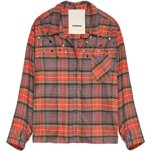 A Paper Kid top con decorazione - rosso