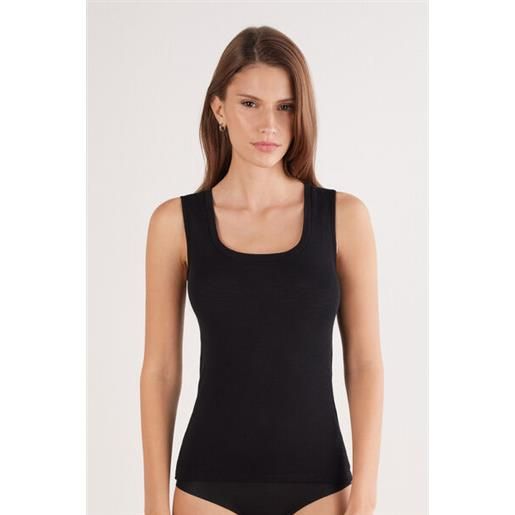 Intimissimi canotta 100% lana merino nero