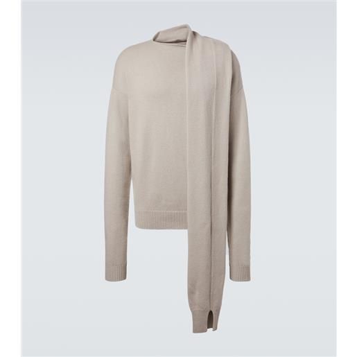 Calvin Klein Collection pullover rex 2 in cashmere con sciarpa