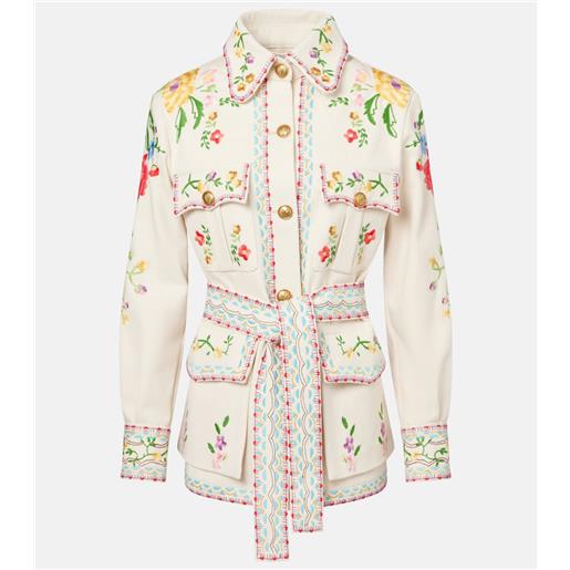 Valentino giacca di jeans con ricamo