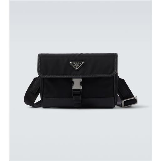 Prada borsa a spalla in re-nylon con pelle