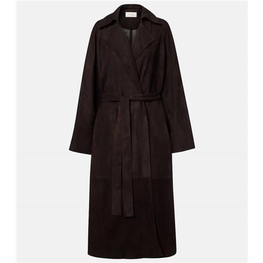 The Row cappotto solana in suede