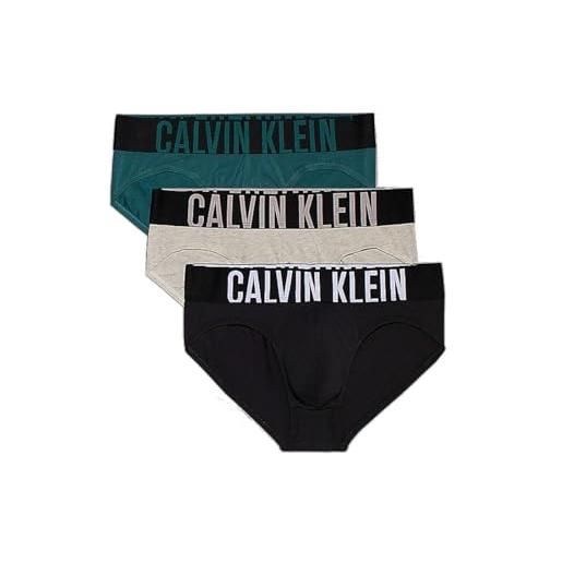 Calvin Klein hip brief 3pk color black aerial turbulence, size m zdb - black aerial turbulence medium