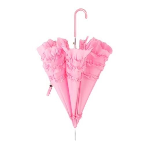 HDKEAN ombrello, carino principessa pizzo ombrelli manico lungo ombrellone gotico lolitas matrimonio grandi ombrelli semiautomatici, rosa, as shown in the picture