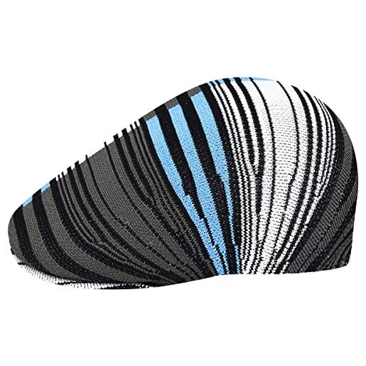 Kangol coppola digital stripes 507 donna/uomo - cappello piatto con visiera estate primavera/estate - m (56-57 cm) grigio-blu