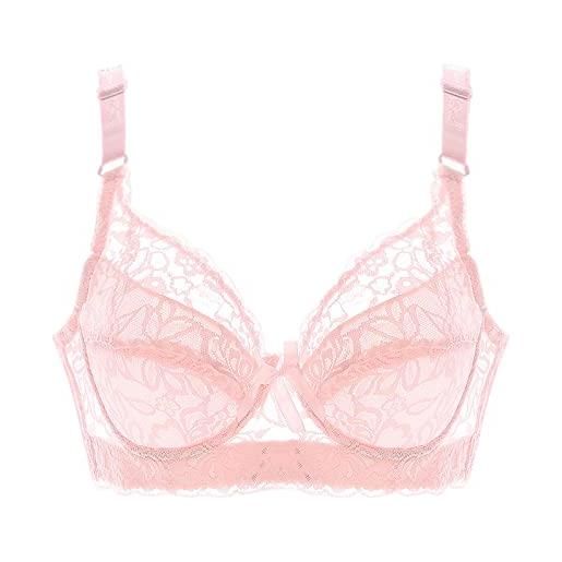 Vertvie Reggiseno senza ferretto da donna, senza cuciture, push-up, copertura completa, senza ferretto, comodo reggiseno sportivo da salotto taglie forti, Marrone, S