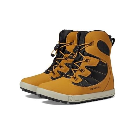 Merrell snow bank 4.0 wtrpf, stivali da neve unisex-bambini e ragazzi, wheat, 30 eu
