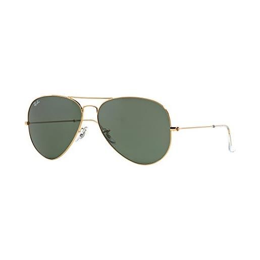Ray-Ban occhiali da sole aviator grandi arista oro cristallo verde rb3026 l2846 62