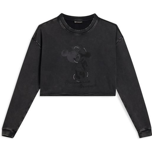 Freddy felpa cropped da donna con grafica disney e taglio a vivo