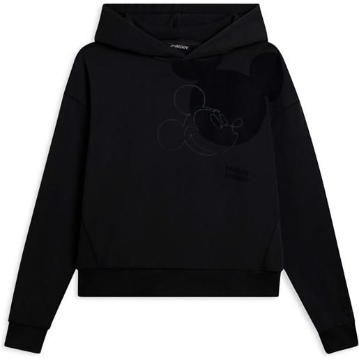 Freddy felpa da donna con cappuccio e stampa mickey mouse