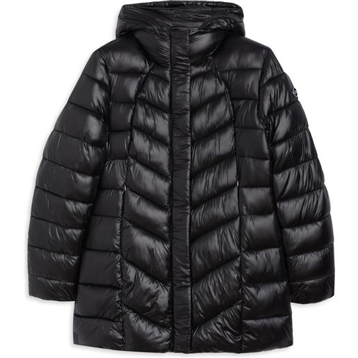 Freddy piumino donna trapuntato con cappuccio e bottoni a pressione